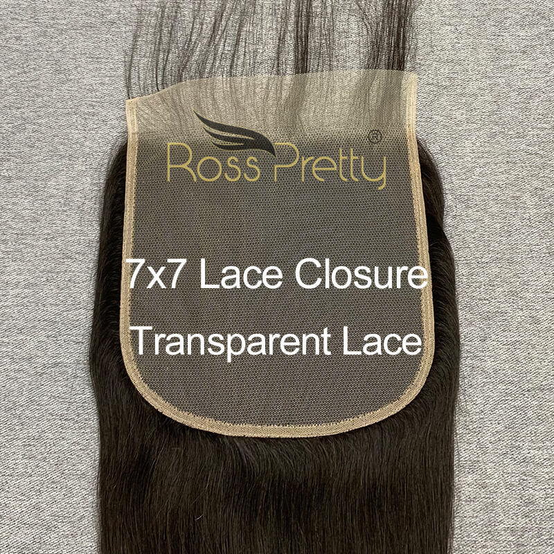 Straight Hair 7x7 Lace Closure With Baby Hair 100% Human Hair