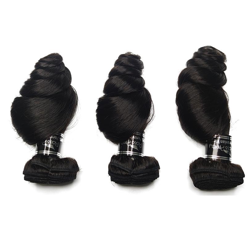 Brazilian 3 Bundles With 13X4 Lace Frontal Loose Wave Human Hair - Ross Pretty Hair Official