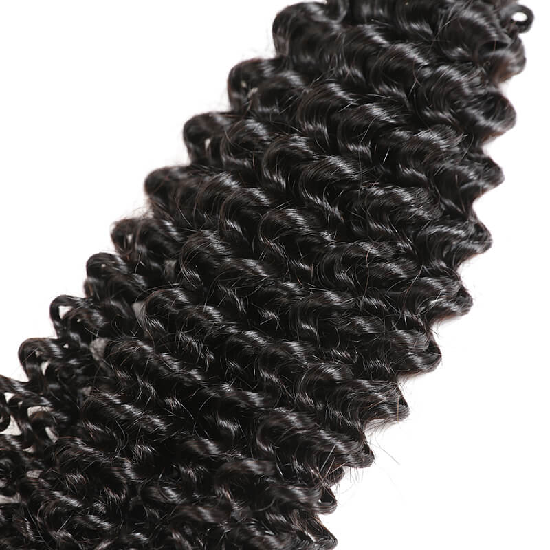 Virgin Hair Extension 4 Bundles Peruvian Kinky Curly Human Hair