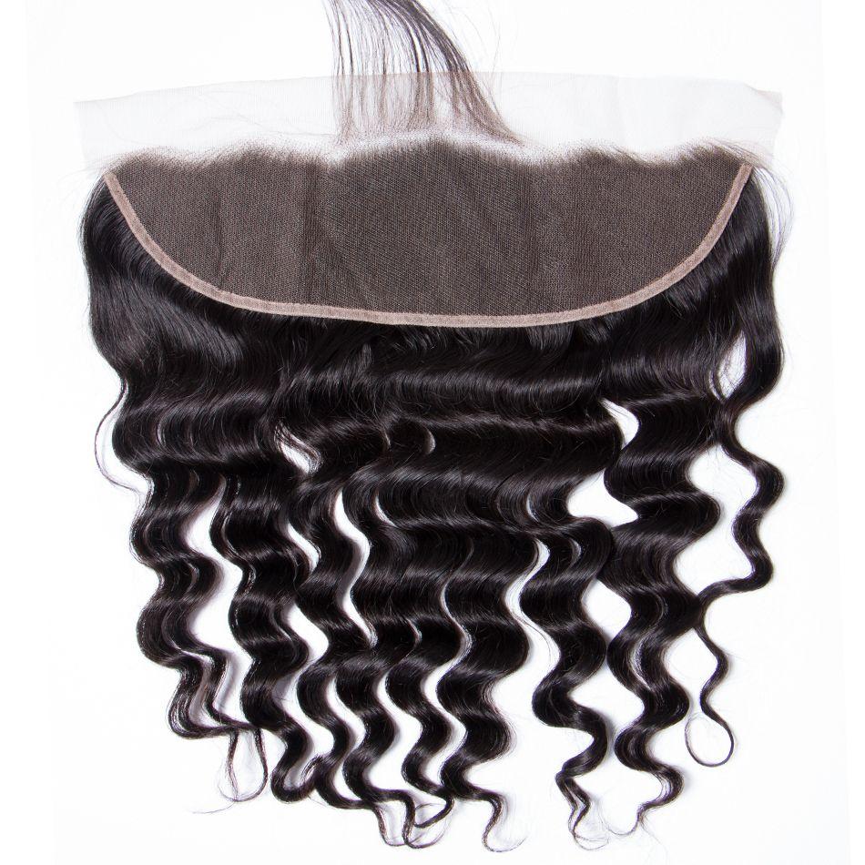 Loose Deep Human Hair 4 Bundles With 13X4 Frontal Peruvian - Ross Pretty Hair Official
