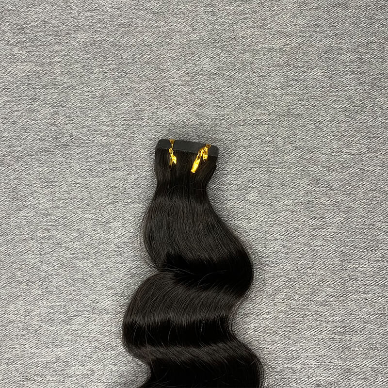 #1b Loose Deep Tape In Human Hair Extensions 20 Pieces/ Pack