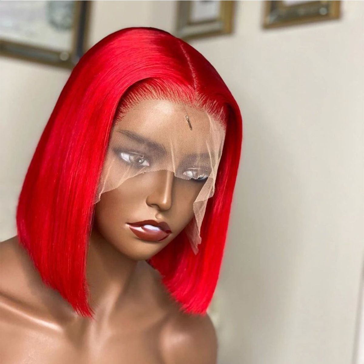 13×6-Lace-Frontal-Bob-Wigs-Red -Straight