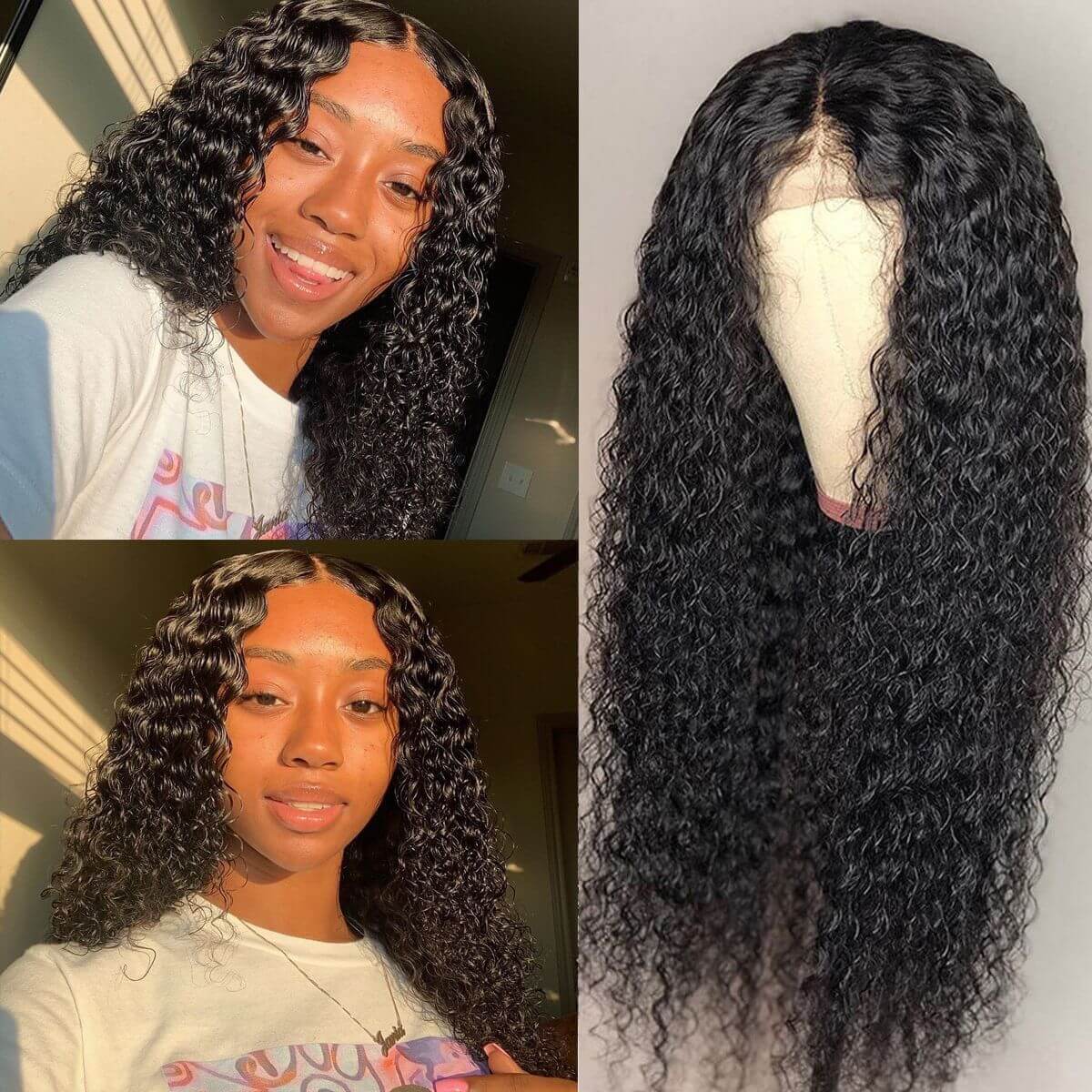 13×6 Lace Front Wig Kinky Curly Human Hair Wigs