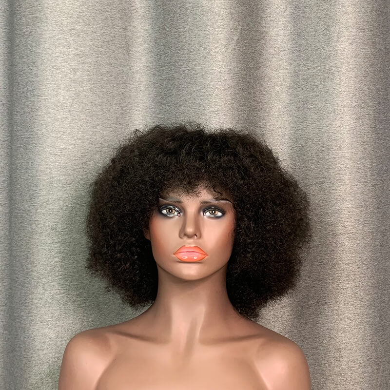 Afro Wigs 10-12 Inch Human Hair For Women