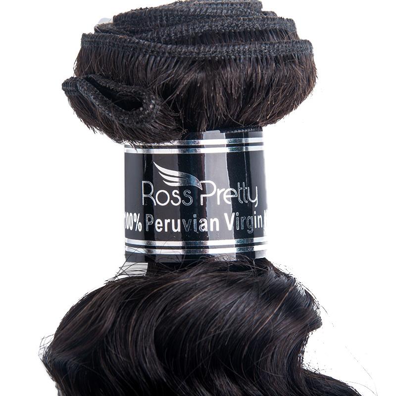 13X4 Frontal With 4 Bundles Peruvian Loose Wave Virgin Hair - Ross Pretty Hair Official