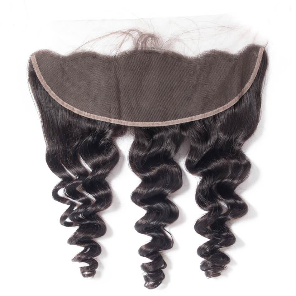 13X4 Frontal With 4 Bundles Peruvian Loose Wave Virgin Hair - Ross Pretty Hair Official