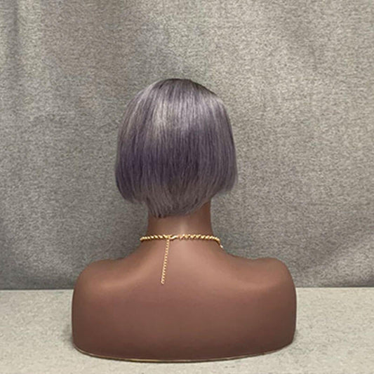 gray highlight pixie wig