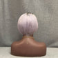grey color short hair wig