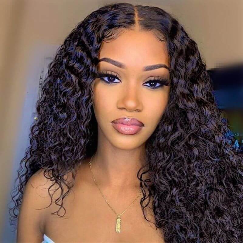 13×6 Lace Front Wig Human Hair Deep Wave  Wigs