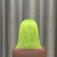 green bob lace front wig