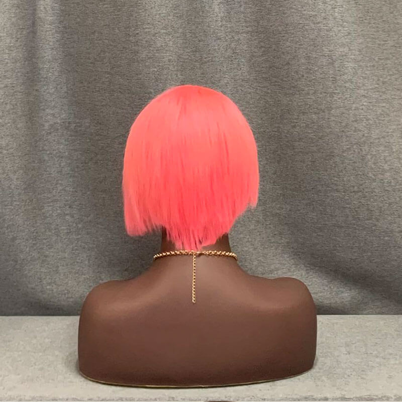 pink short wig