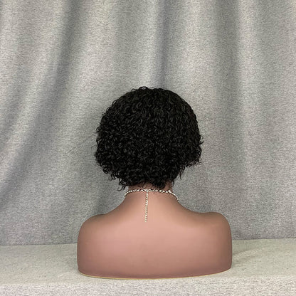 short curly wig with bang