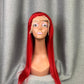 Red Wig 13x4 Lace Frontal Wig Human Hair Wig Straight