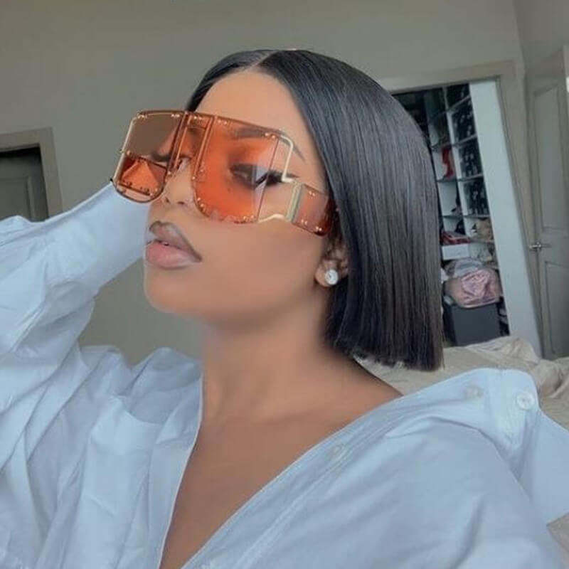 Kim K Wig Deep Part 2x6 Double Drawn Bone Straight Hair