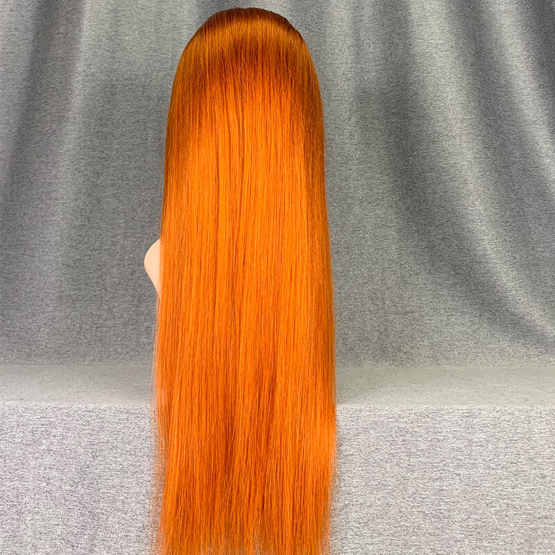 Ginger Lace Wig Human Hair 13x4 Transparent Lace Front