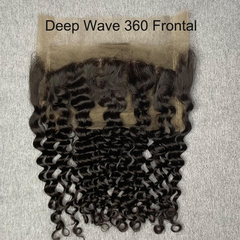 Deep Wave 360 Lace Frontal 10-20 Inch Human Hair