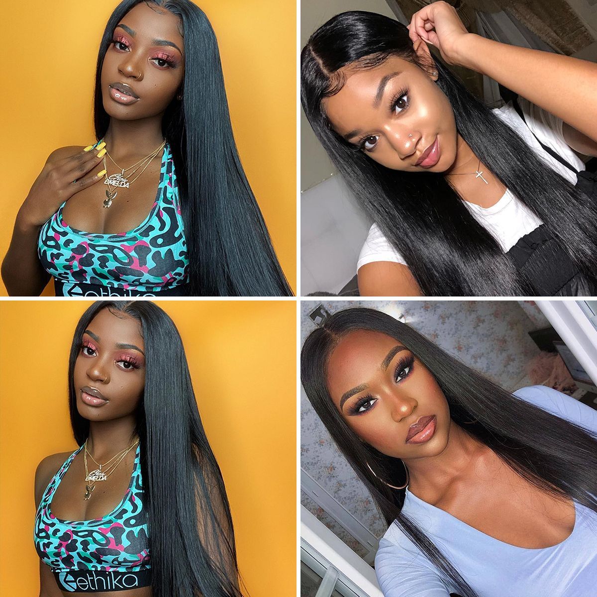 360 Lace Frontal Wigs Straight Hair