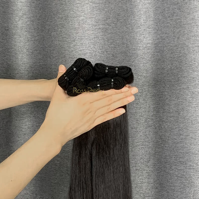 3 Bundles Bone Straight & Double Drawn Premium Hair Weave