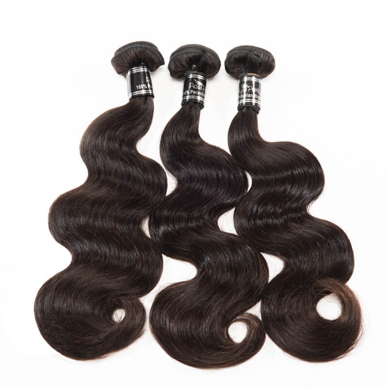 3 Bundles Of Virgin Hair Body Wave Hot Popular Peruvian Hair Weave