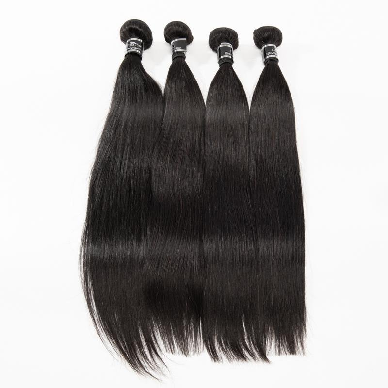 4 Bundles With 13X4 Frontal Peruvian Straight Human Hair - Ross Pretty Hair Official