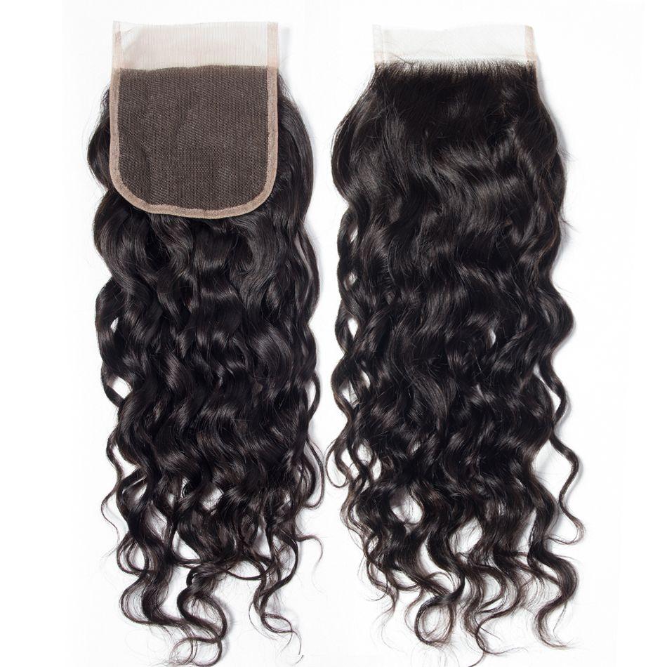 4 Bundles With Closure Malaysian Wet And Wavy Human Hair Weave Closure - Ross Pretty Hair Official