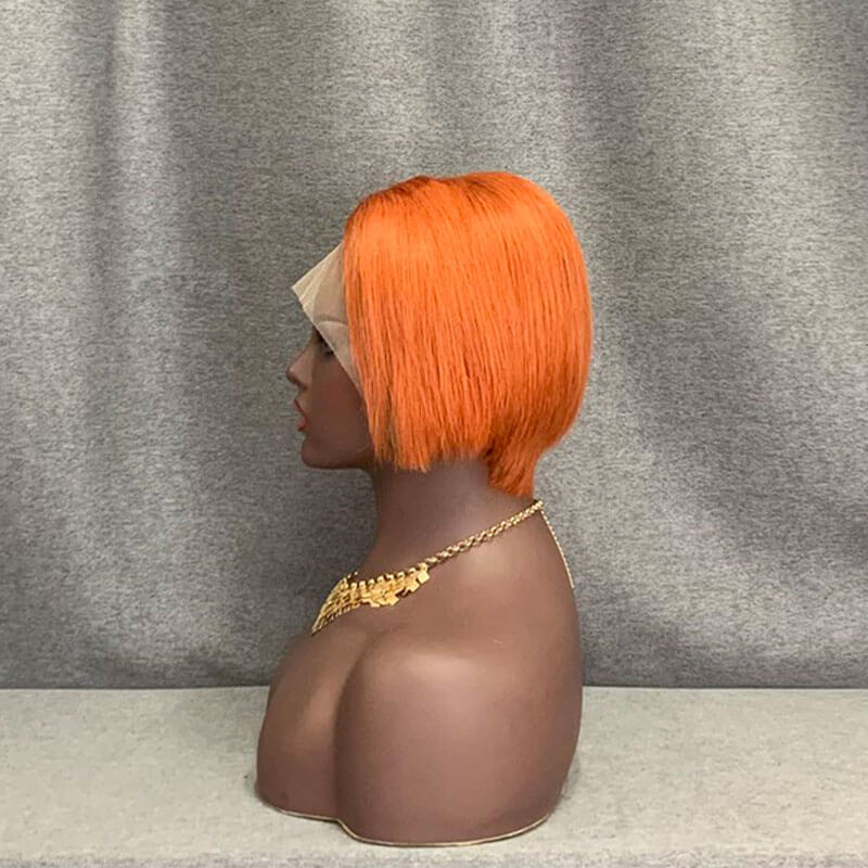 side part pixie wig ginger