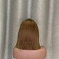 #4 Color T Lace Bob Wig Straight Human Hair