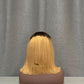 Ombre Honey Blonde 13×4 Lace Bob Wigs Straight Hair