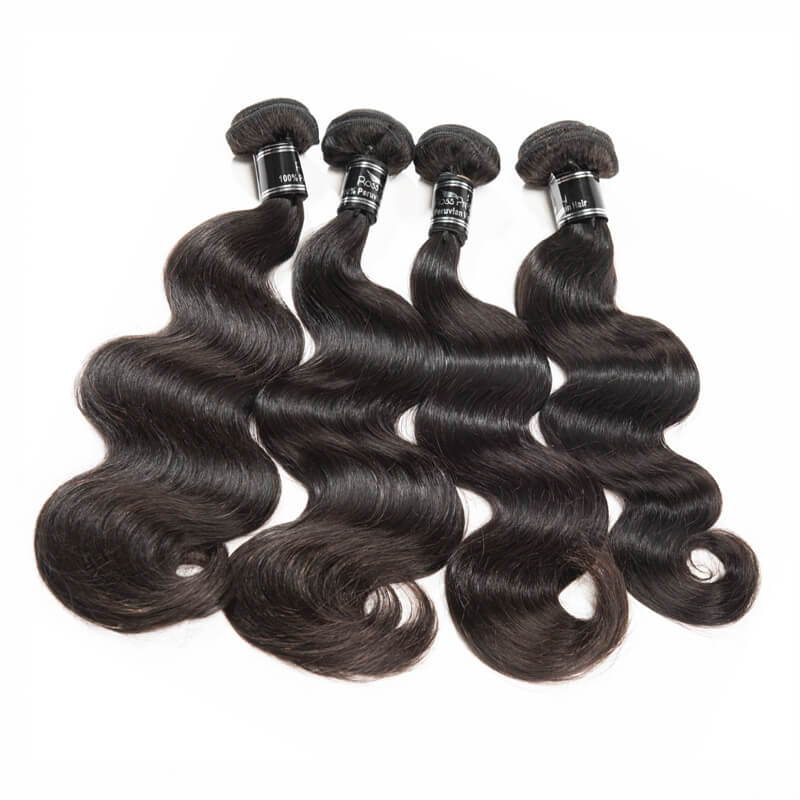 4 Bundles Peruvian Body Wave Peruvian Virgin Hair Body Wavy Hair Extension