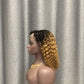 1b/30 Bob Wig Water Wave 4x4 Lace Closure Wig