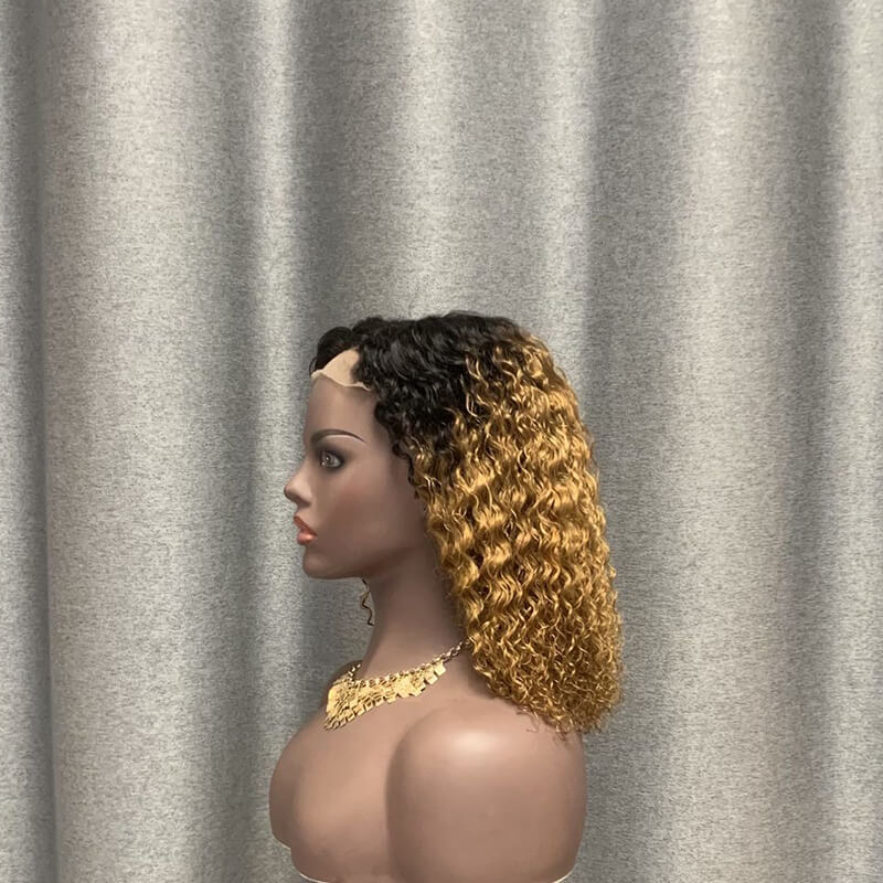 1b/30 Bob Wig Water Wave 4x4 Lace Closure Wig