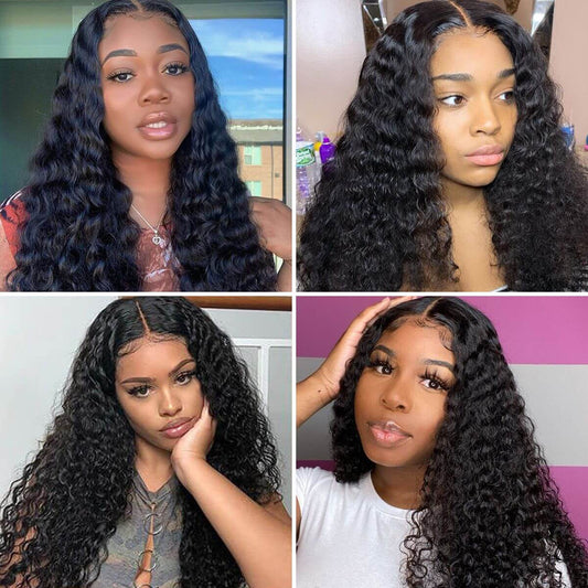 5×5 Lace Closure Wig Deep Wave Human Hair Wigs