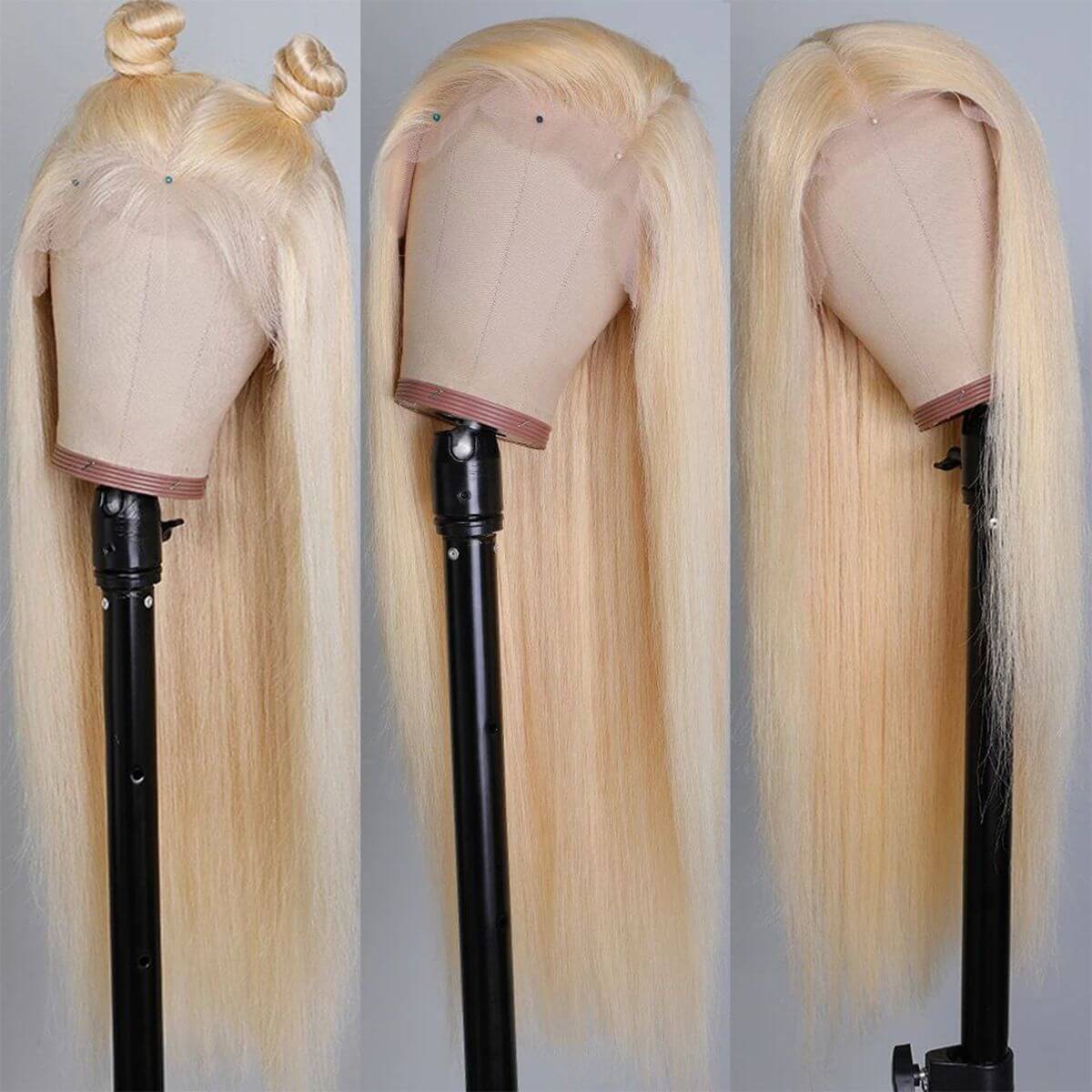 613 Blonde Straight Human Hair 13x4 Lace Frontal Wig