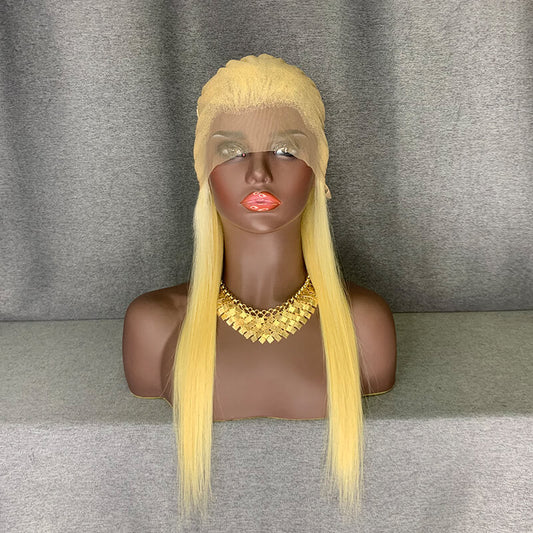 18 Inch Full Lace Wig Straight Raw Hair 613 Blonde Hair Wig