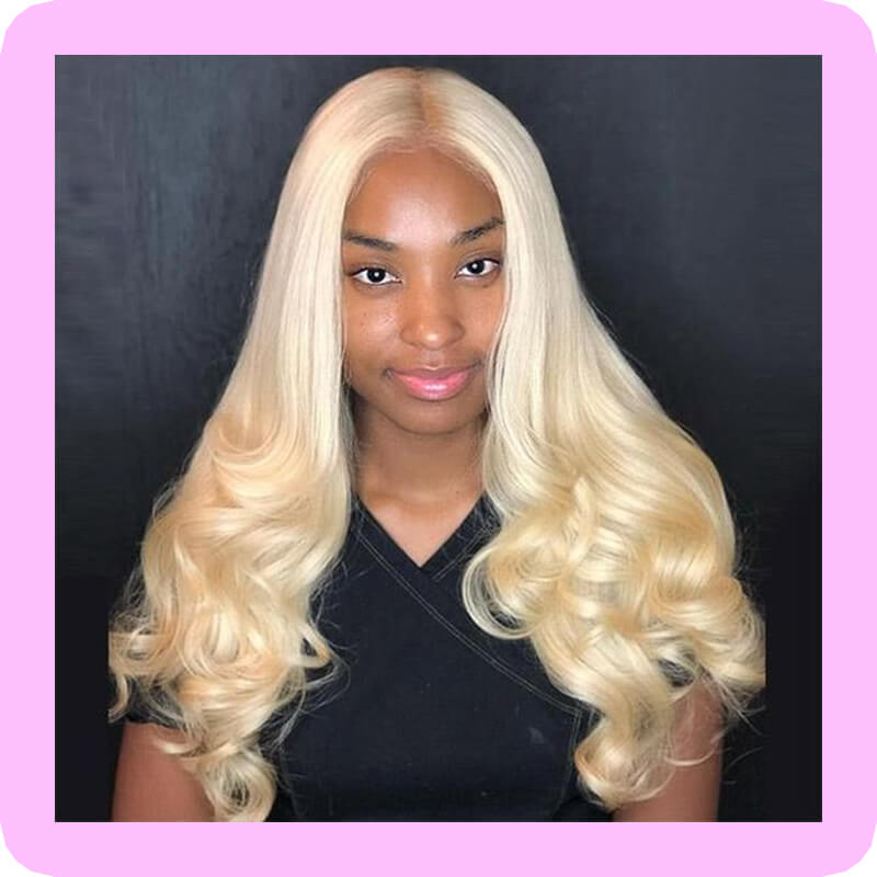 13X4 HD Lace Front Wigs 613 Blonde Brazilian Body Wave Wigs