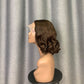4# Color Straight & Loose Wave Dark Brown T Lace Bob Wig