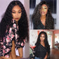 Deep Wave Transparent 13×4 Lace Front Wigs 100% Human Hair