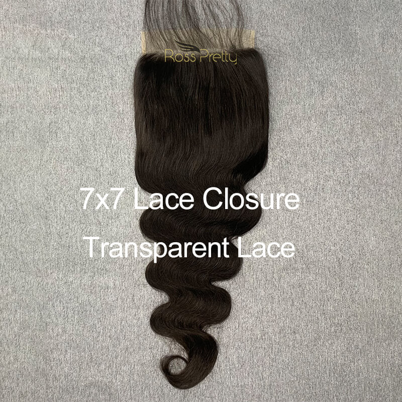 Body Wave Hair 7x7 Lace Closure With Baby Hair 100% Human Hair