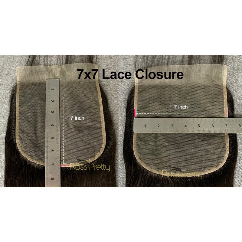 Straight Hair 7x7 Lace Closure With Baby Hair 100% Human Hair