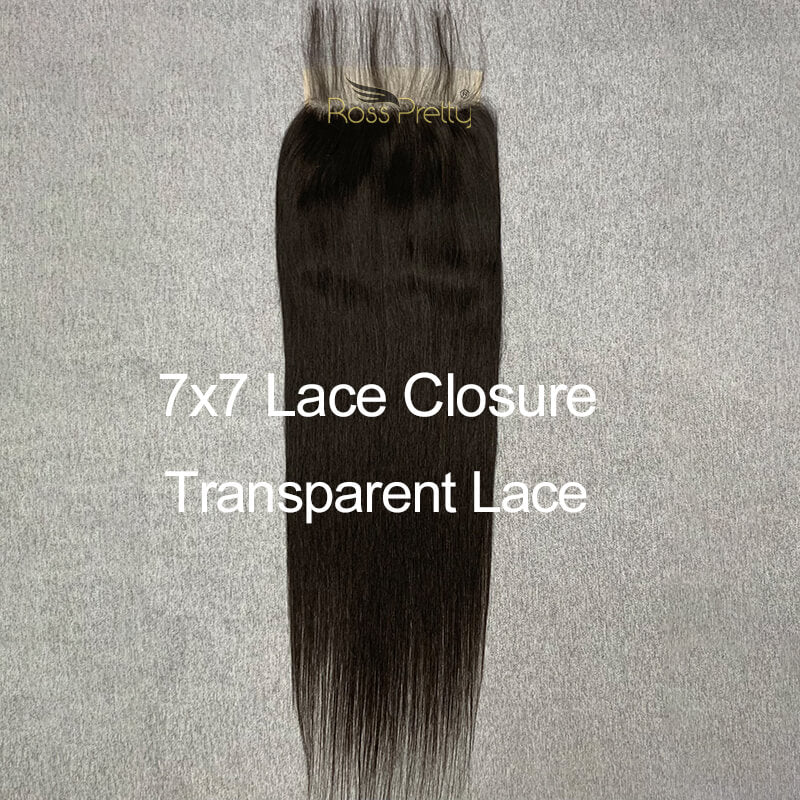 Straight Hair 7x7 Lace Closure With Baby Hair 100% Human Hair