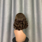 4# Color Straight & Loose Wave Dark Brown T Lace Bob Wig