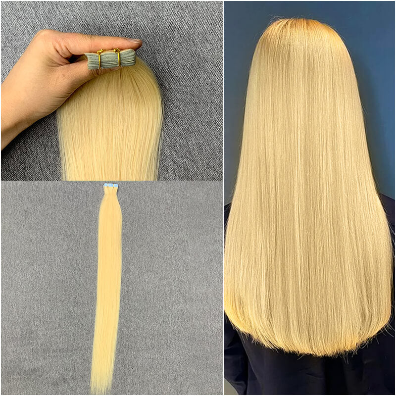 613 Blonde Tape In Human Hair Extensions 20 Pieces/ Pack