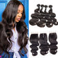 Virgin Brazilian Body Wave 4 Bundles With Closure Body Bundles