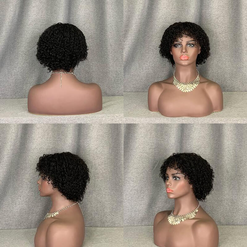 6 inch curly wave wig