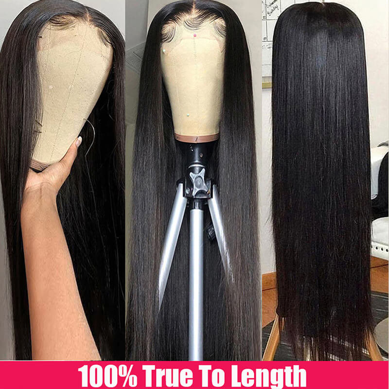 5×5 HD Lace Closure Wig Straight Brazilian Virgin Hair HD lace Wigs