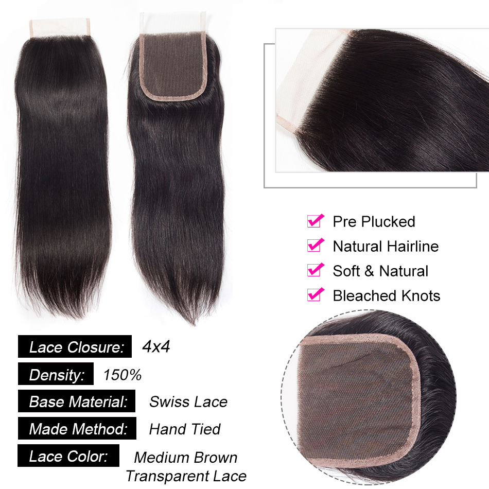 HD Lace Closure Straight 4X4 lace