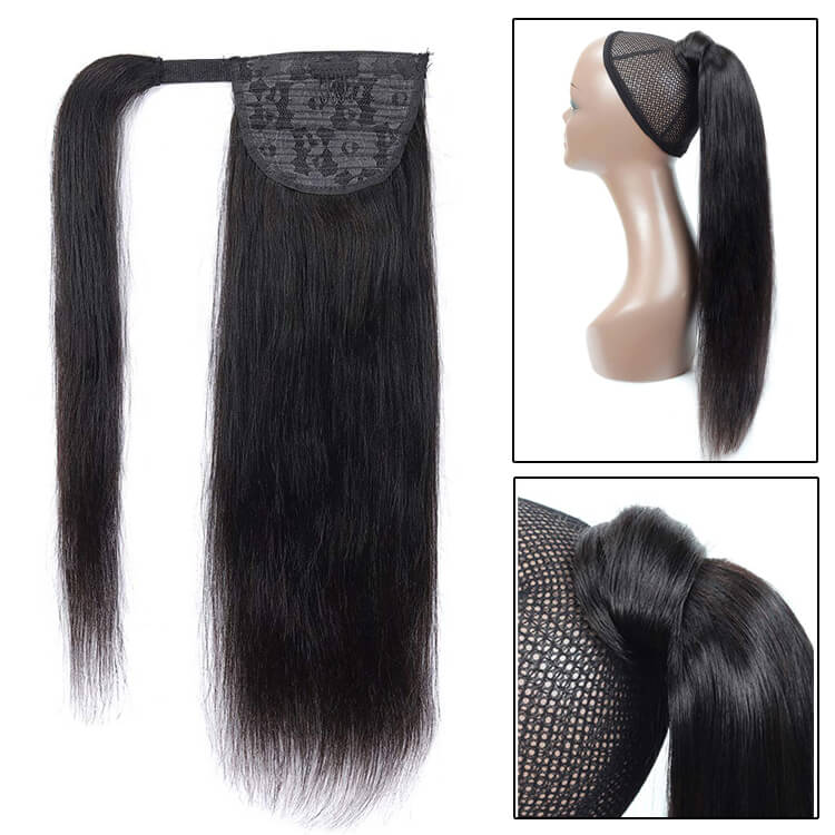 Ponytail Hair Straight/ Body Wave/ Natural Wave/ Jerry Curly/ Kinky Straight 100% Human Hair