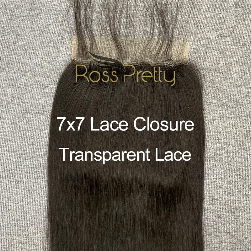 Straight Hair 7x7 Lace Closure With Baby Hair 100% Human Hair