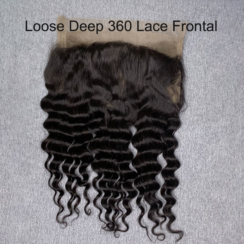 360 Lace Frontal Loose Deep Wave 10-20 Inch Human Hair