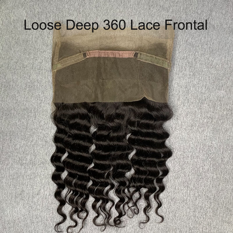 360 Lace Frontal Loose Deep Wave 10-20 Inch Human Hair